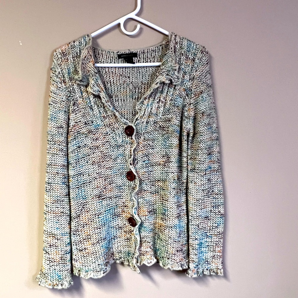 BCBG MAXAZRIA Button Knit Sweater - Large